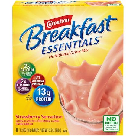 Carnation Carnation Strawberry Breakfast Essentials Drink Mix 12.6 oz., PK6 00050000486502